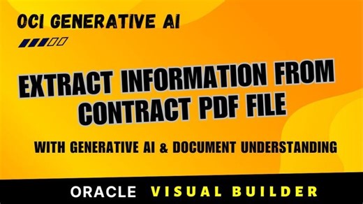 Extract Contract Data with Oracle OCI Document Understanding Generative AI | BEENUM LEARNING posted on the topic | LinkedIn