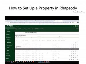 221-How to Set Up a Property in Rhapsody