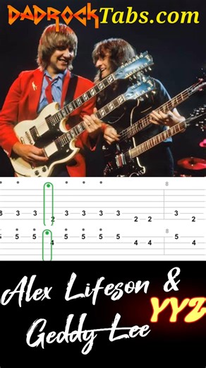 YYZ Alex Lifeson & Geddy Lee RUSH #learnguitar #Learnbass #guitartabs #howto #classicrock #rush
