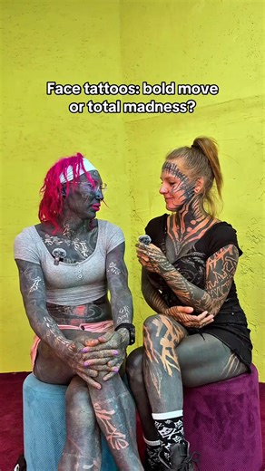 She got her first face tattoos over 20 years ago—back when it still meant you were a criminal. One design turned into a blackout. “At some point… you just run out of space.” | Trinity Eclectic