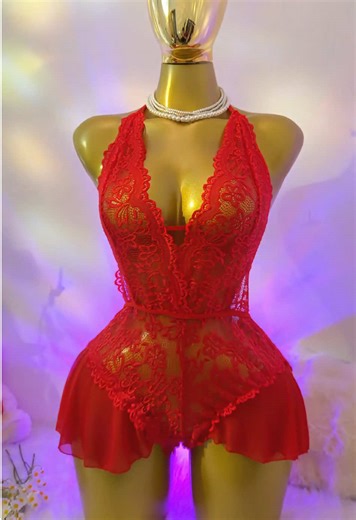 Women's Solid Color Lace Teddy🥰💋 #women #sexy #lace #nightgown #tiktokshop