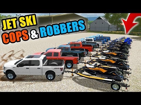 JET SKI COPS & ROBBERS VS SUBS! ON THE NEW LAKE MAP | MULTIPLAYER | FARMING SIMULATOR 2017