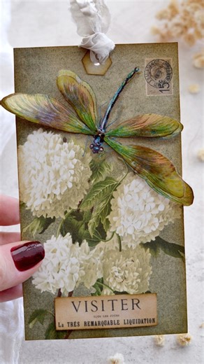 The Graphics Fairy 🧚 Vintage Images on Instagram: "Check out Diana’s gorgeous 3D Paper Tags with Dragonflies and touches of gold! Free printables and tutorials are available on the blog. 😊 To see the blog post, click the link in our bio, scroll down, and click ‘Craft Projects’. Follow Diana @bydreamsfactory and follow us @thegraphicsfairy for daily vintage crafting inspo! #journaling #thegraphicsfairy #junkjournalinspiration #craft #crafts #crafting #vintagecrafts"