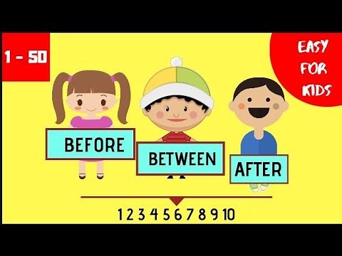 Before After and Between Numbers for Kids | Numbers 0 to 50 | Maths Concept for Kids | LKG & UKG