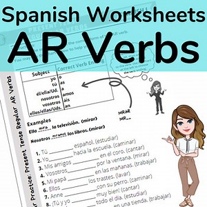 Spanish Grammar Present Tense Regular AR Stem Changing Verbs Practice Activities
