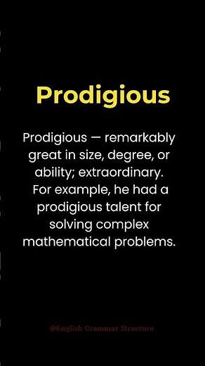 Prodigious – A Word for Something Extremely Large or Impressive! #learnenglish #vocabulary #english