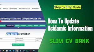 👉How to Update Academic Information in SLIM CV Bank (Step-by-Step Guide) | SLIM CV BANK
