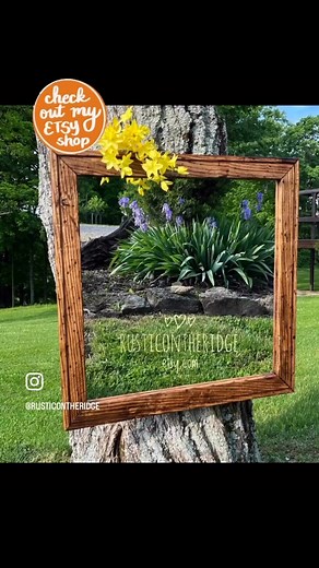 Give your home a stylish upgrade with our custom #Shuttermirrors! With or without flower box, plain or pine tree cut-outs - we've got the perfect fit. Great gift idea! All #madeintheusa & #supportingsmallbusiness. | Rustic on the Ridge