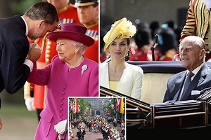 Queen and Prince Philip welcome the King and Queen of Spain
