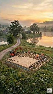 Dream Lake House Building Time Lapse in 67 Seconds 😱🏡