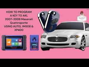 HOW TO PROGRAM A KEY TO AKL 2007-2009 Maserati Quattroporte USING AUTEL IM508 & XP400