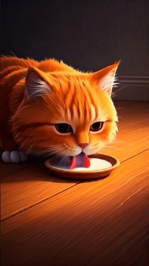 Cat Drinking Milk