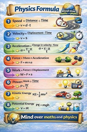 Basic Physics formulas by Teacher Jerome