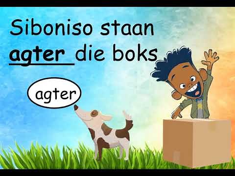 Gr 3 Afrikaans Voorsetsels teacher lesson by Mrs vd Merwe