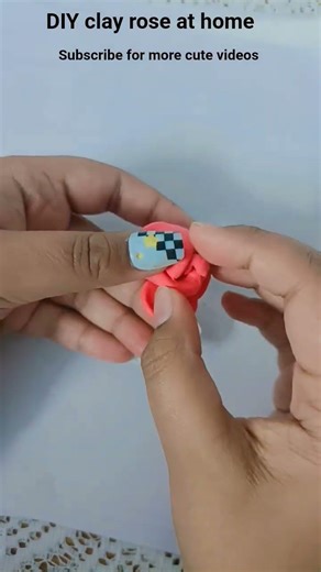##diy clay rose at home 😊 subscribe for more cute videos