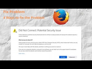 Did not connect: Potential security issue Problem fix ।। 4 Solutions ।। Fuad HS