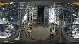 11K views · 1.3K reactions | Take a 360-degree look inside the Vehicle Assembly Building as NASA's Exploration Ground Systems team practices lifting and manuevering a full-scale mock up of NASA's Space Launch System rocket core stage  The team is rehearsing ahead of the arrival of the first Artemis mission rocket: https://go.nasa.gov/2W9t3UH | NASA's Kennedy Space Center | Facebook