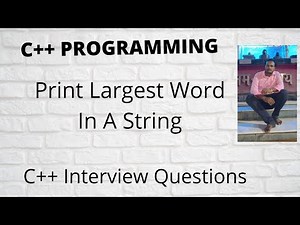 C++ Program to find out the longest word in A String || Find Length Of Longest Word In A String