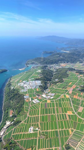 長崎空港に向けた美しい着陸の瞬間