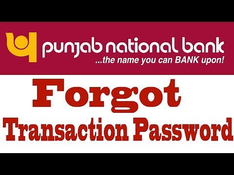 Reset Transaction Password Of PNB Internet Banking