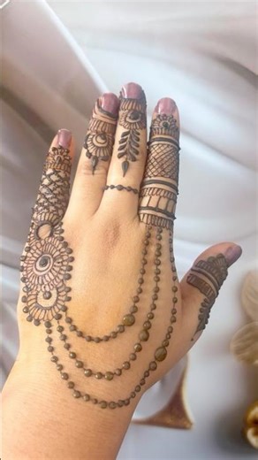 Latest Jewellery Mehndi Design 2026 | Back Hand Chain Mehndi | Easy & Trending #mehndi #shorts