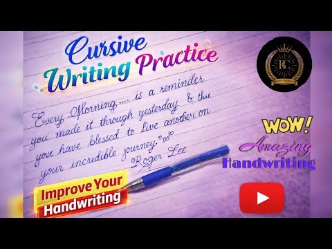 How to write good handwriting practice | Neat and clean cursive Handwriting |Improve handwriting