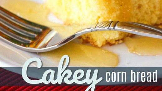 This easy Cake Mix Cornbread is a perfect cross between a cake and cornbread. The texture is fluffy and smooth but has that yummy cornbread taste! https://www.favfamilyrecipes.com/cake-y-cornbread/ | Favorite Family Recipes