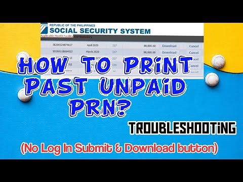 How to Print Past Unpaid SSS PRN