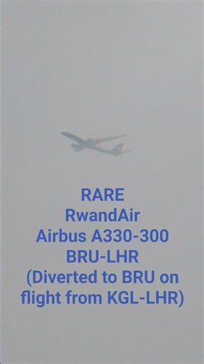 RARE RwandAir A330-300 coming from Brussels! LHR planespotting #aviation