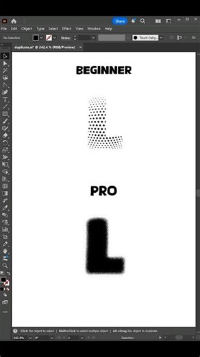 Illustrator 2025 – Easy Halftone Text Effect