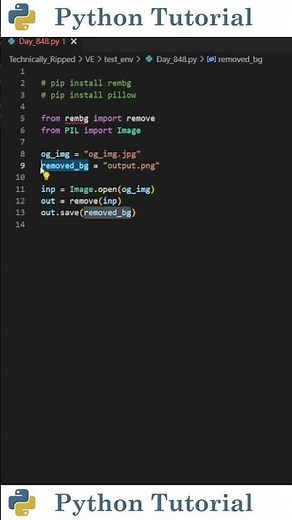 Remove Image Backgrounds with Python | Python Tutorial