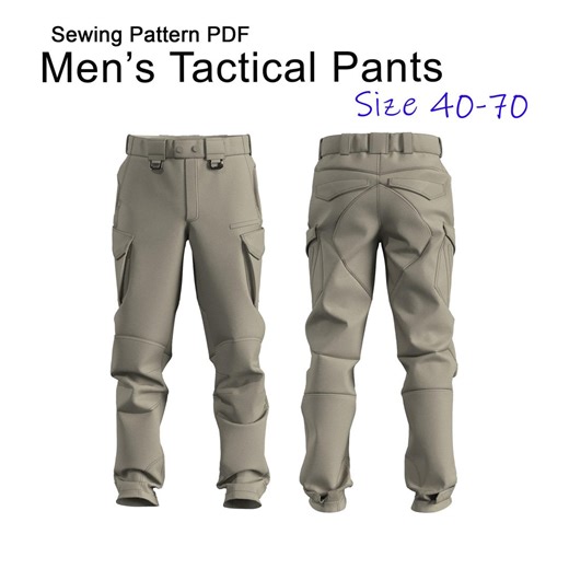 Men's Tactical Cargo Pants Sewing Pattern: Military Style (PDF) Size 40-70 - Etsy