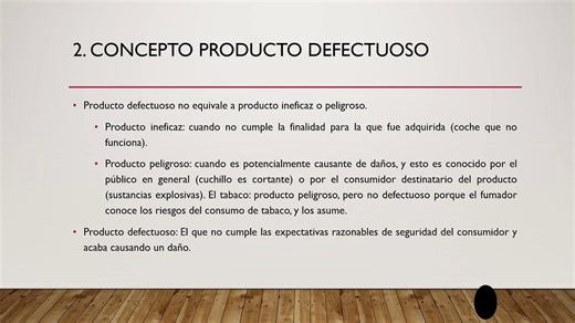 Responsabilidad por daños causados producto defectuoso (primera parte)