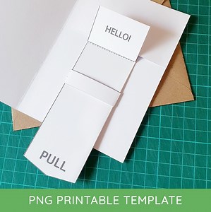 Flip-over and Reveal Pull Tab Pop-up Card Mechanism - DIY Pop-up Card Template as Digital Download - Etsy