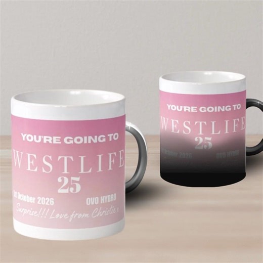 Westlife Ticket Reveal Magic Gift Mug - Etsy