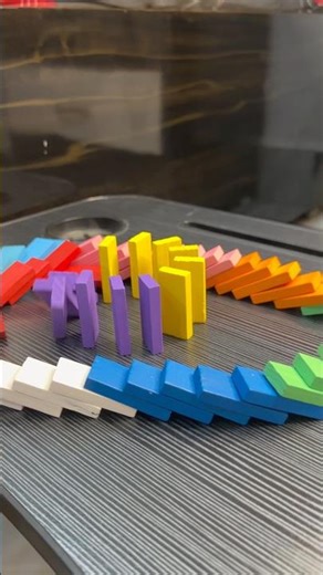 Perfect rainbow domino loop 🌈🔥 Wait for the smooth finish 😍#domino #shortvideo