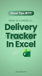 90K views · 3.9K reactions | I can't believe he was doing THAT in Excel! 勞 In this tutorial you'll learn how to create a dynamic delivery tracker in Excel! #excel #spreadsheets #accounting #workhacks #exceltips | Excelbychris | Facebook