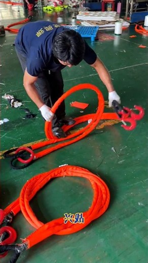 Precision Folding and Bundling of Heavy Lifting Slings
