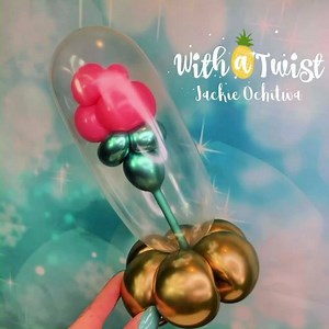 12K views · 287 reactions | When I first started twisting balloons in 2010 I remember thinking I’d never be able to do this. It was next level. 藍 A bit of practice was all it took - and not being afraid of the clear balloon popping.  #valentinesballoon  1-350Q Diamond Clear 1-260Q Rose 1-260Q Chrome Green | With a Twist Balloon Creations | Facebook