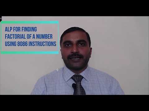 Assembly Language Program for finding Factorial of a Number Using 8086 Instructions