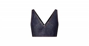 Products by Louis Vuitton: Denim V-Neck Crop Top
