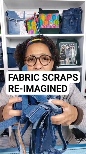 SEWING TUTORIAL | SCRAP FABRIC REIMAGINED INTO USEFUL FASHION. #sewingtutorial #upcyclefashion