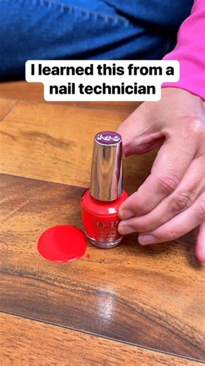 Liz Richards | Daily Original Vids on Instagram: "Easy tip I use to clean up messy nail polish spills 💅 #nailpolish #nailtechnician #beautytip #cleanup"