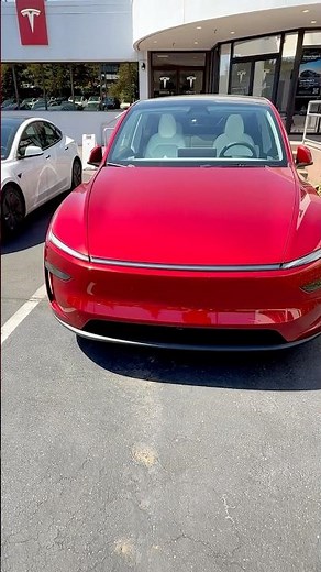 New 2026 Tesla Model Y Juniper in Ultra Red | First Look Before Delivery