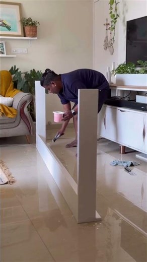 “Built a custom sofa console table with hidden charging setup.” #diyprojects #homeimprovement