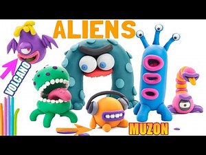 Clay Aliens - Volcano & Muzon Aliens
