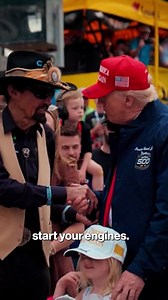 Carolina Trump was seen in heartwarming footage waving at crowds from the window of her president grandpa's limousine at Daytona 500. | New York Post