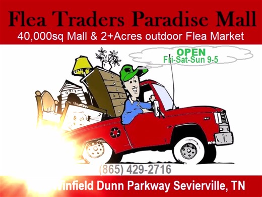 Flea Traders Paradise Mall & Flea Market open year round Fri-Sat-Sun! Pet Friendly! Exit 407, go south 4 miles 1907 Winfield Dunn Pkwy (Hwy 66) in Beautiful Sevierville, TN #tennessee #seviervilletn #petswelcome #smokymountains #shopping #selling #FLEAMARKET #petfriendly #Tennessee #vacation #petsoftiktok #dogs #familytime #familyfun #northcarolina #SouthCarolina #Kentucky #Georgia #knoxville #MaryvilleTN #florida #January #winter | Flea Traders Paradise Mall "Flea Market" Sevierville TN