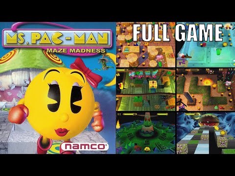 Ms. Pac Man: Maze Madness | Full Game | Longplay | PS1