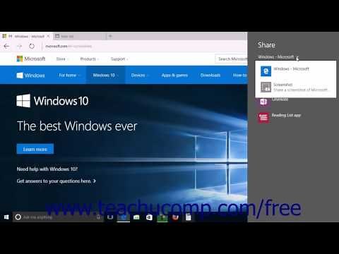 Windows 10 Tutorial Sharing Web Pages in Microsoft Edge Microsoft Training